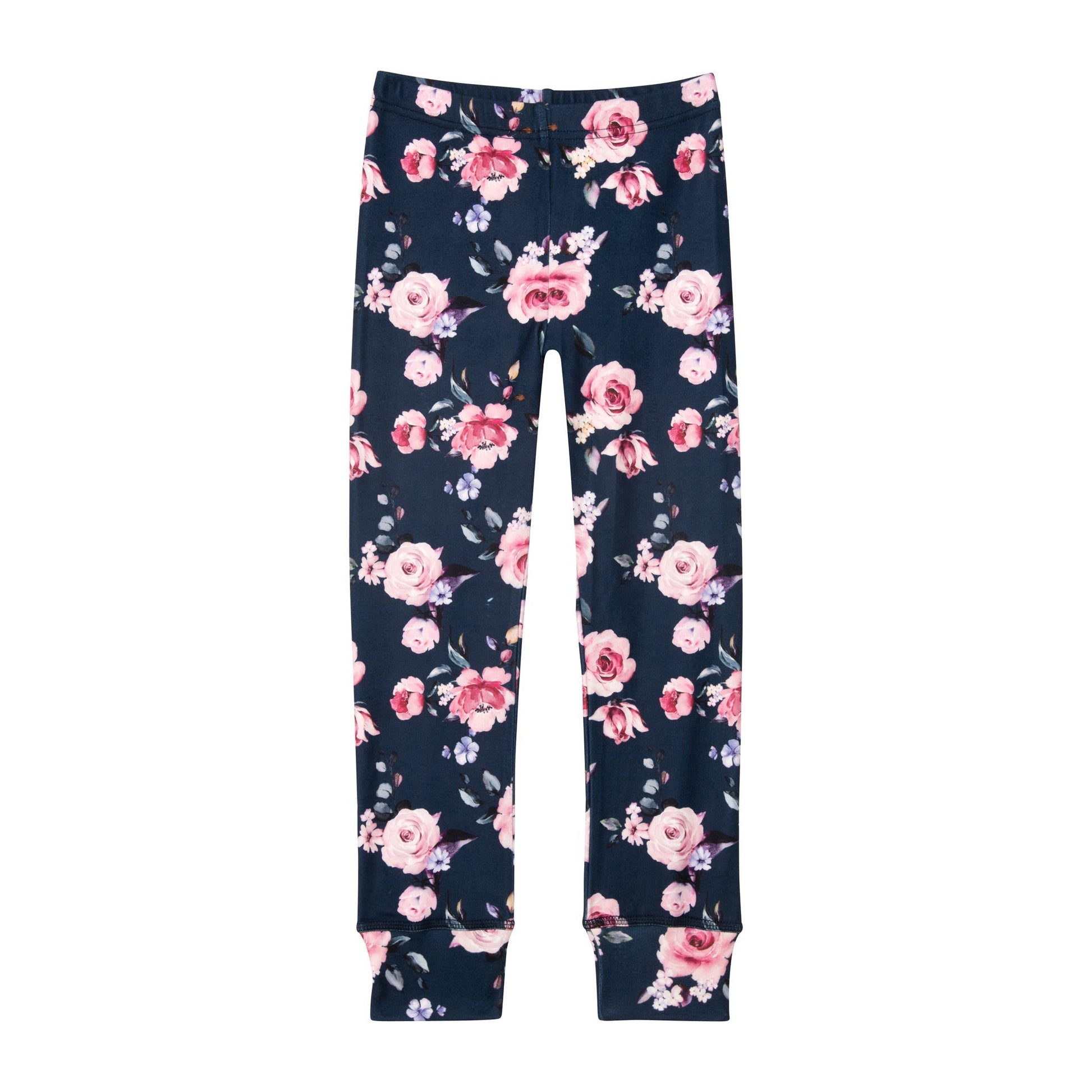 Designed for wearing on the coldest days, our Two Piece Thermal Underwear Navy With Printed Roses serves as a comfy and cozy base layer beneath a snowsuit.  This two-piece set is made from soft poly fabric and features a long sleeve top with a 1/2 zip neckline, raglan sleeves, and a matching pant with a stretchy elastic waistband.