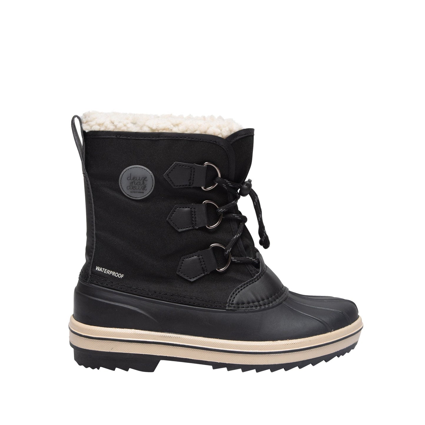 Protect your little one's tootsies on a cold day with our Winter Boots Black. Made from soft acrylic, these boots are the perfect way to keep the feet warm, and the neutral color makes them a cinch to pair with any outfit.