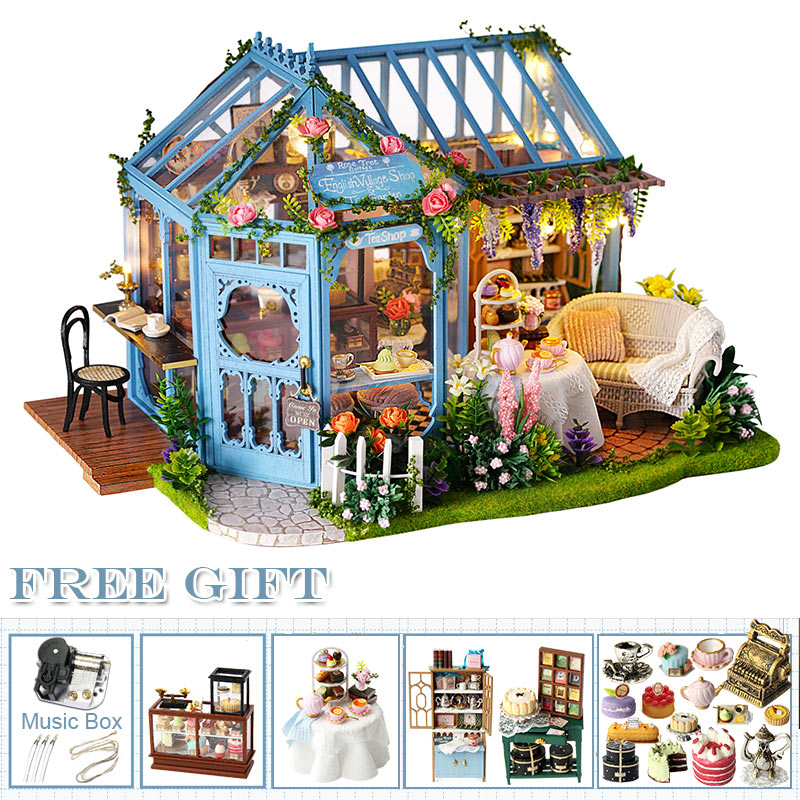 CUTEBEE Miniature DIY Dollhouse With Furniture