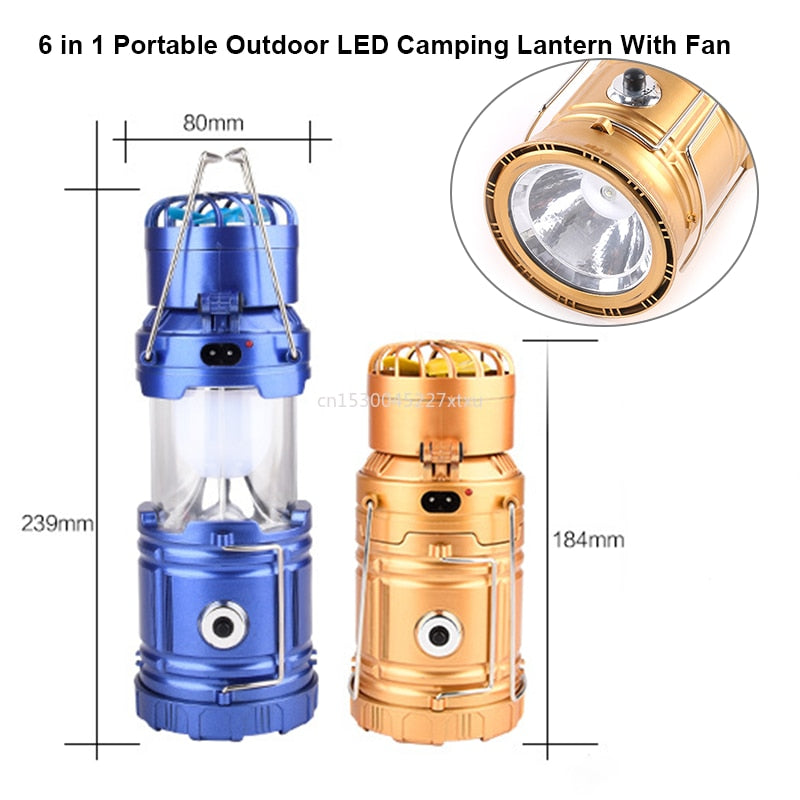 Portable Weatherproof LED Lantern With Fan