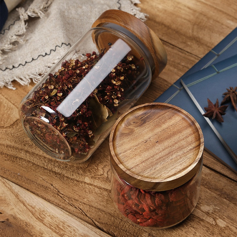 Glass Pantry Storage Jar Set