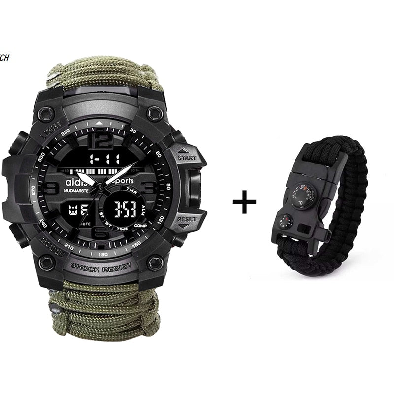 LED Military Watch With Compass