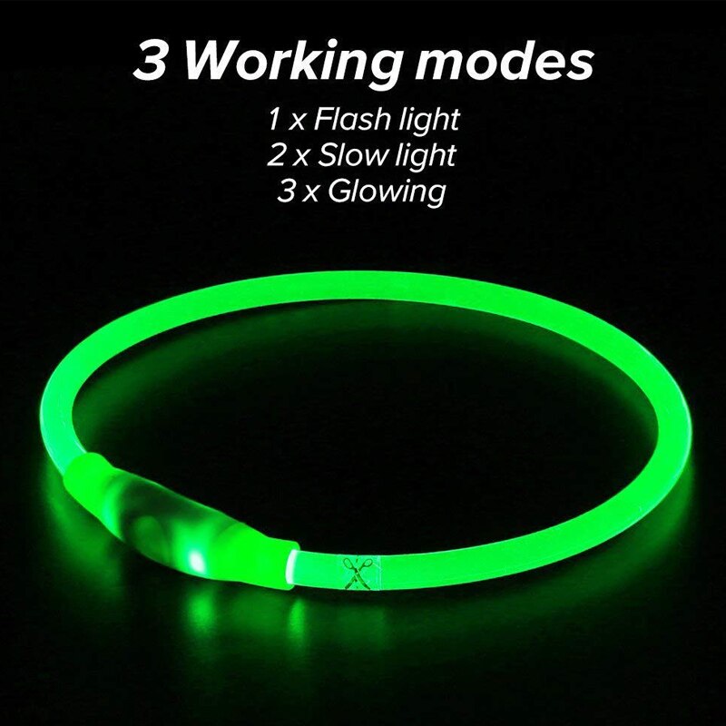 Rechargeable LED Light Dog Collar