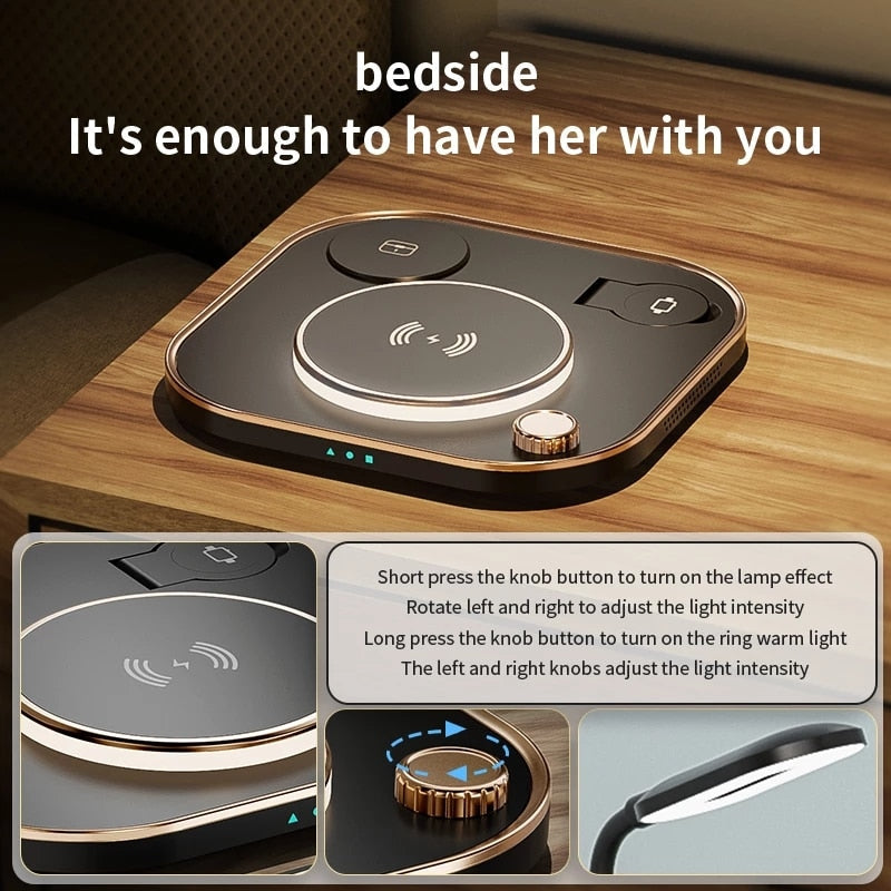 15w LED 3 In 1 Wireless Charger Lamp