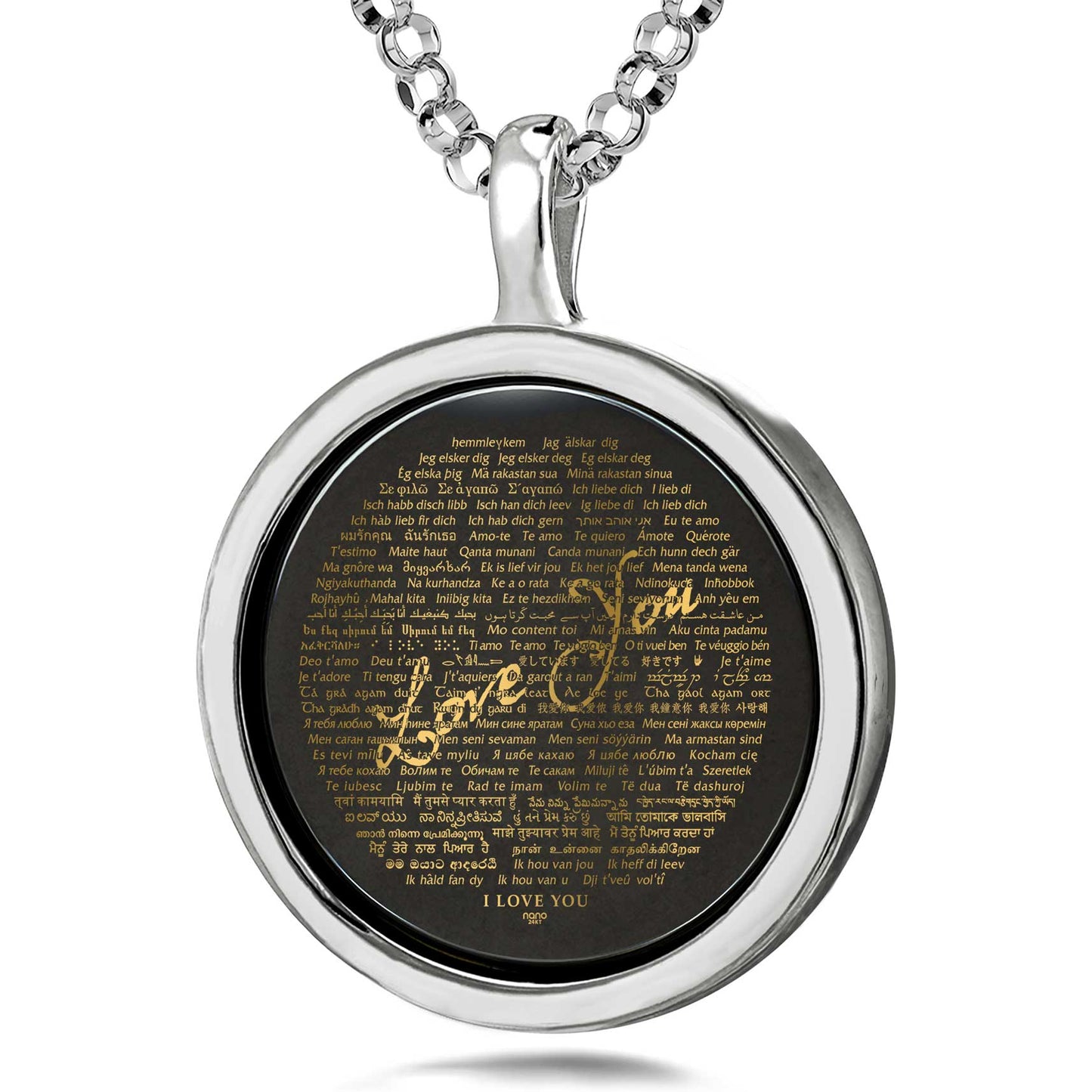 Necklace that Says I Love You in Different Languages for Her