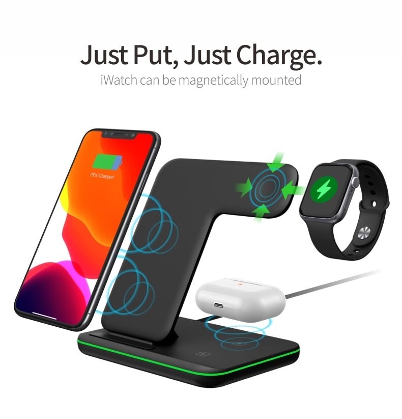 Universal 3 in 1 Wireless Charger 15W