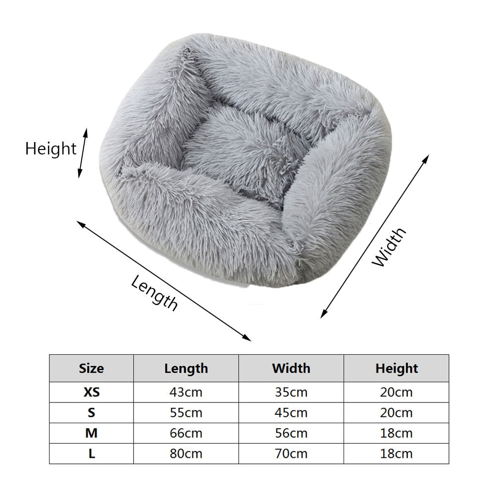 Plush Cushion Pet Bed Square