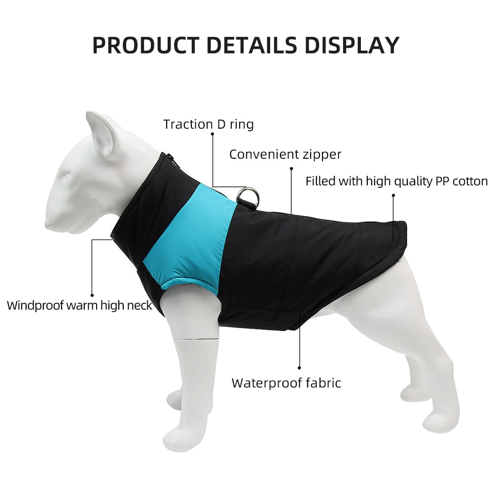 Waterproof Padded Zipper Vest for Dogs