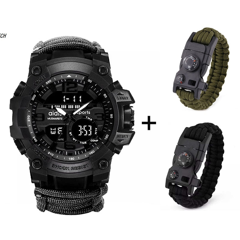 LED Military Watch With Compass