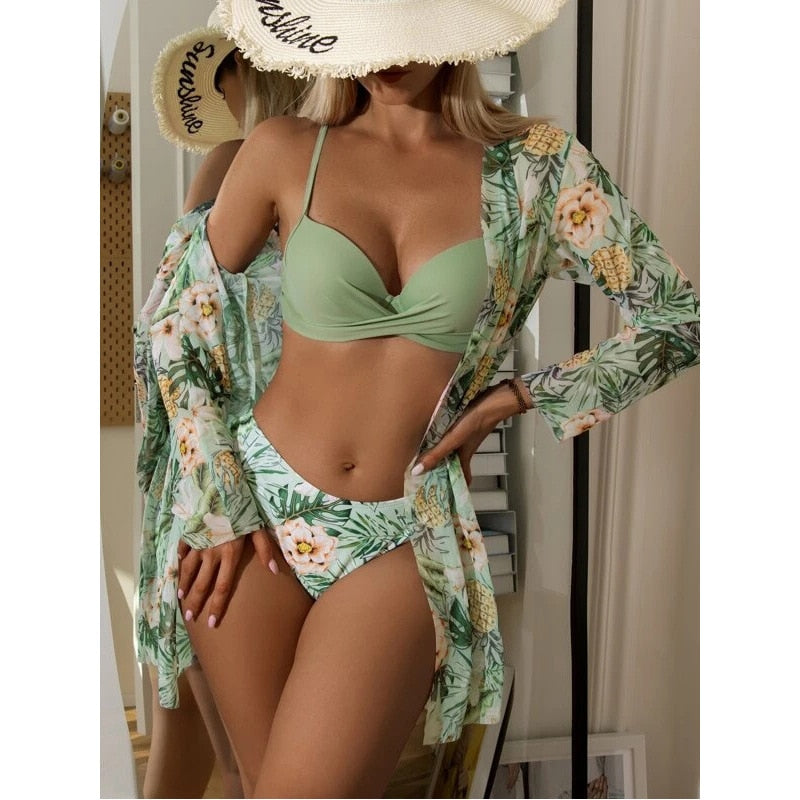 Tropical Bikini & Cover Set