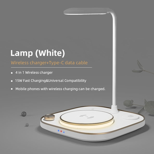 15w LED 3 In 1 Wireless Charger Lamp