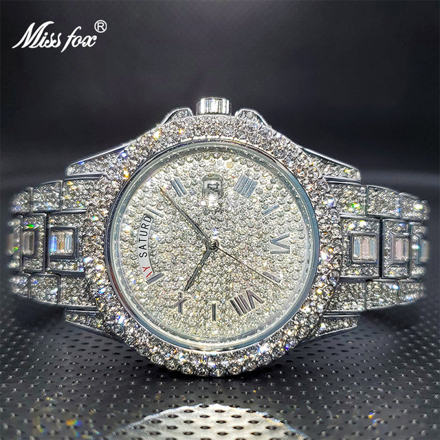 Men's 18k Gold-Plated Crystal Watch