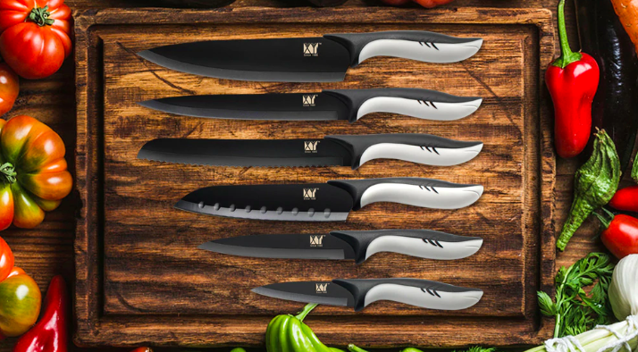 6Pc Santoku Kitchen Knives Set