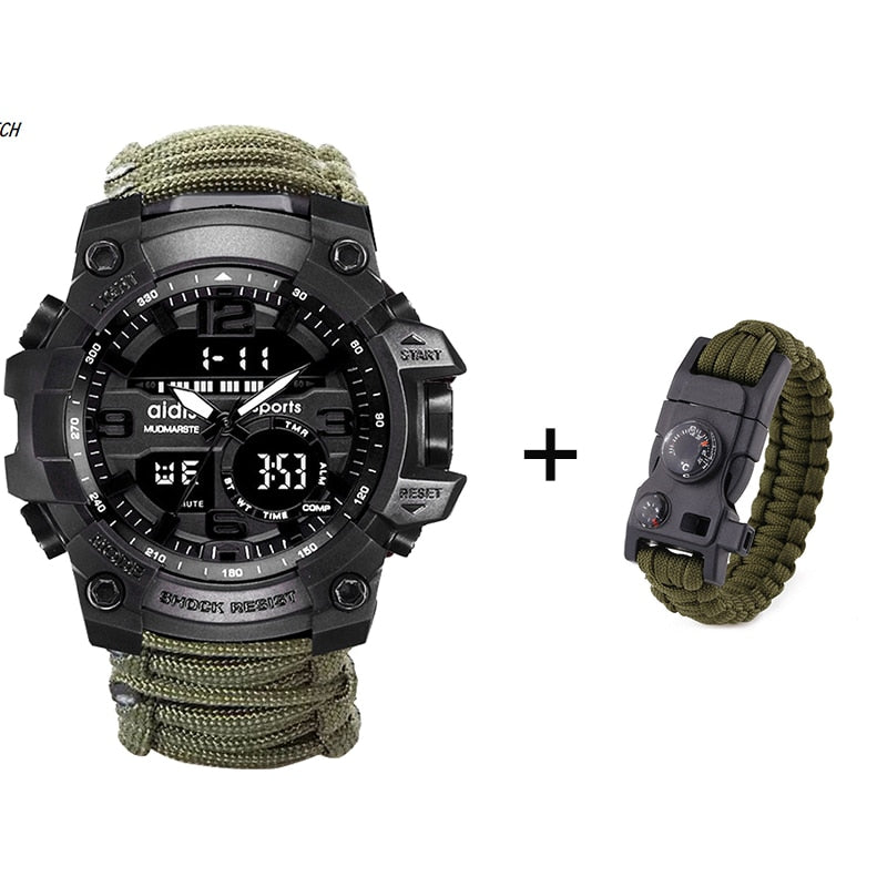 LED Military Watch With Compass