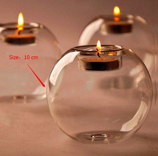 Round Hollow Candle Glass